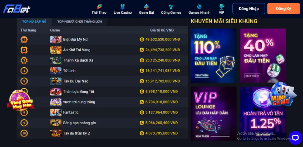 Khuyến mãi chào mừng cá cược thể thao win5501